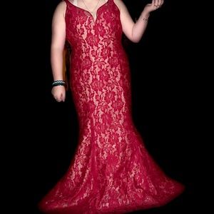 Red formal dress